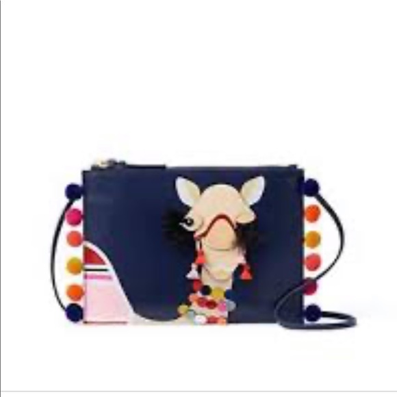 ✨Kate Spade Winking Camel Blue Multicolored Bag - Picture 2 of 16